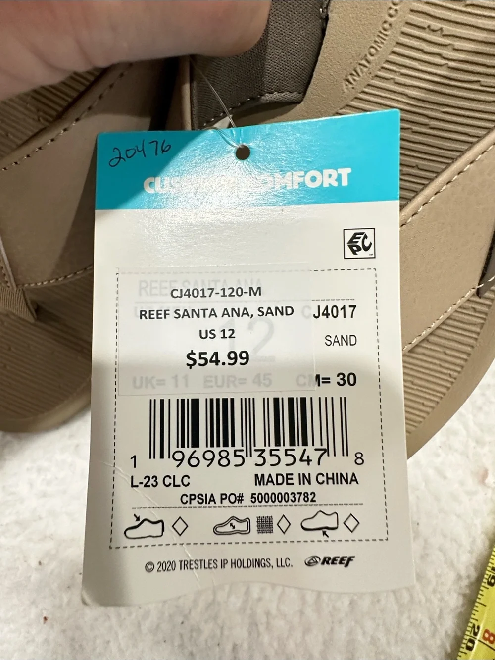 Reef Tan Men's Flip Flop Sandals